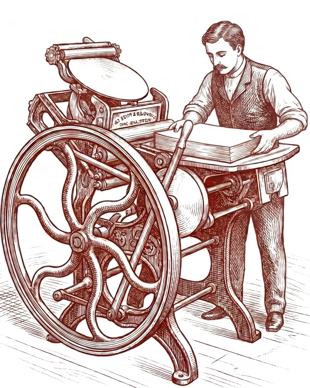 Mr. Beaux at his press